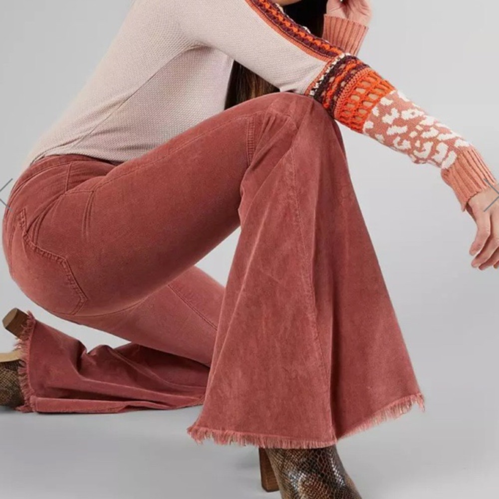 Free People Just Float On Corduroy Flare Jean 27